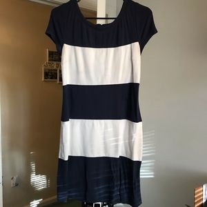 Banana Republic blue and white striped dress